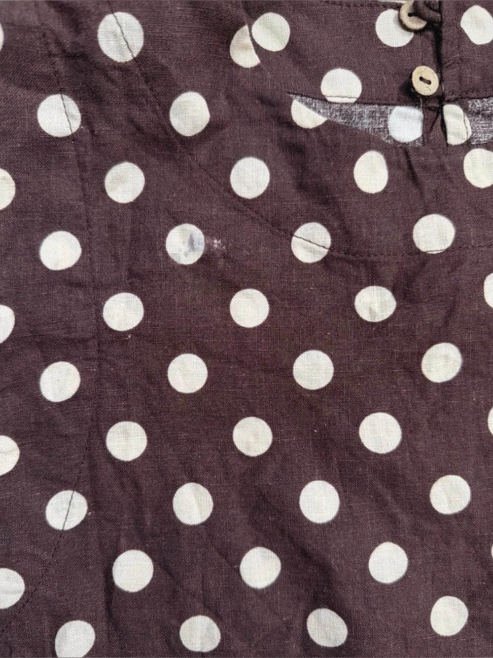 Mango Brown Polka Dot Sleeveless Crop Top - Picture 4 of 4